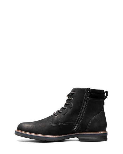 Florsheim Black Norwalk Plain Toe Lace-Up Boot for men