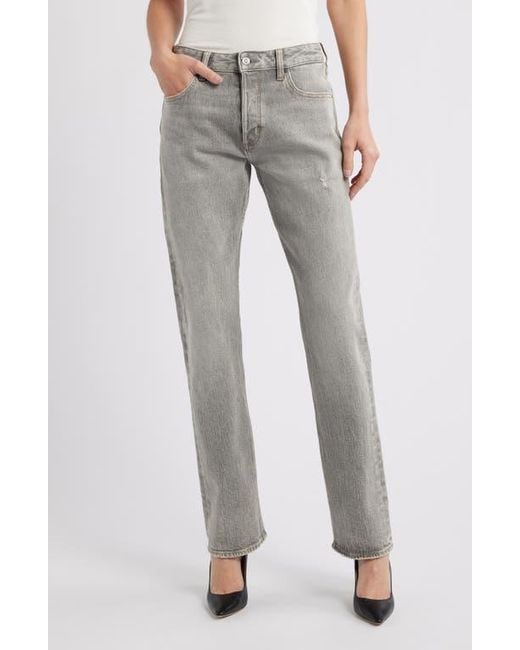 BOSS Women's Gray Height Straight Leg Jeans