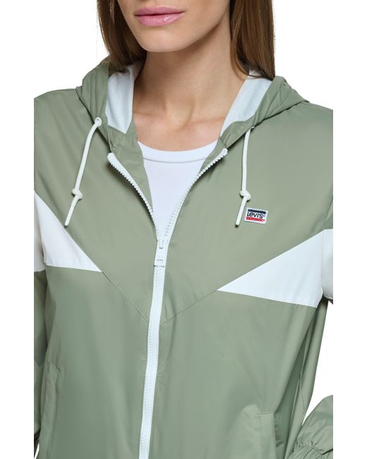 Levi's Green Colorblock Hooded Jacket