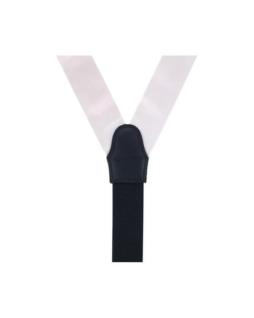 Trafalgar White Sutton Solid Silk Suspenders for men