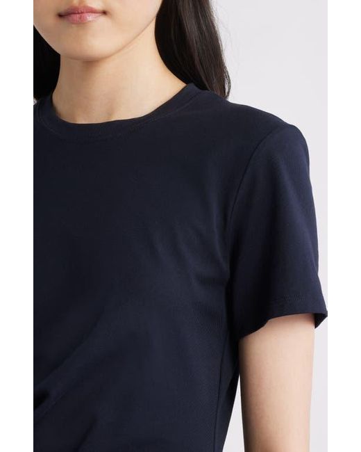 FRAME Blue The Twist Organic Cotton Midi T-Shirt Dress