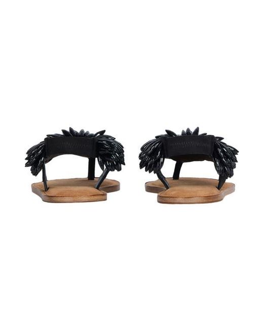 Balmain Black Flat Sandals