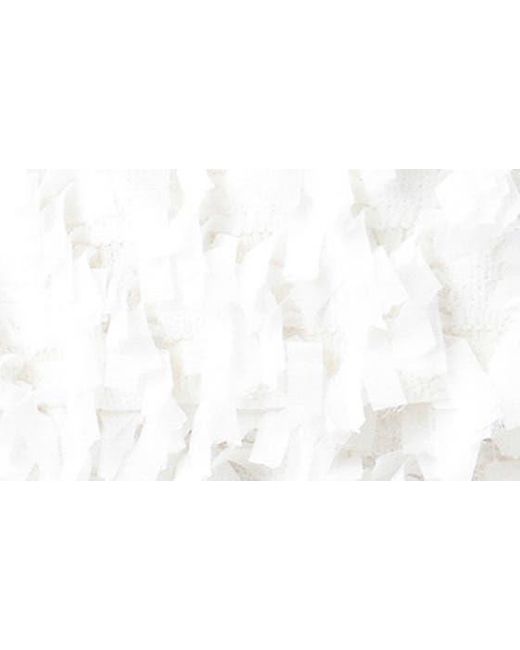 English Factory White Ribbon Texture Miniskirt