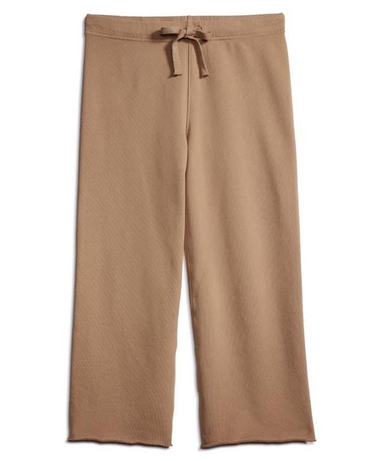 Frank & Eileen Natural Catherine Crop Wide Leg Sweatpants