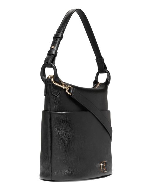 Cole Haan Black Essential Soft Leather Bucket Bag