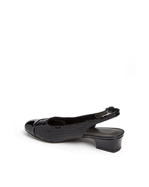 Trotters Black 'Dea' Slingback