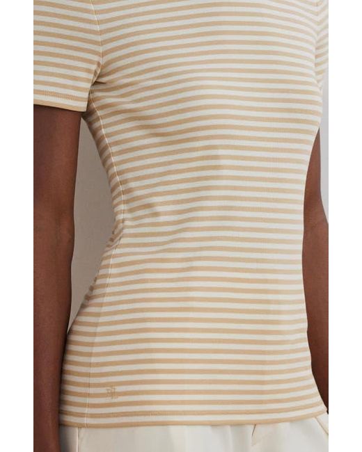Ralph Lauren Multicolor Stripe Stretch Cotton Crewneck Top