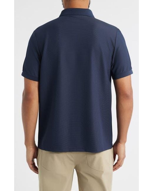 Zella Blue Textured Performance Polo for men