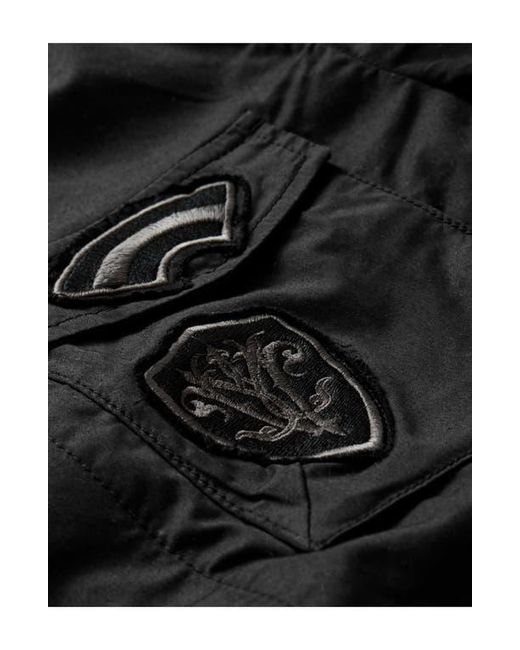 John Varvatos Black Kade Patch Field Jacket for men