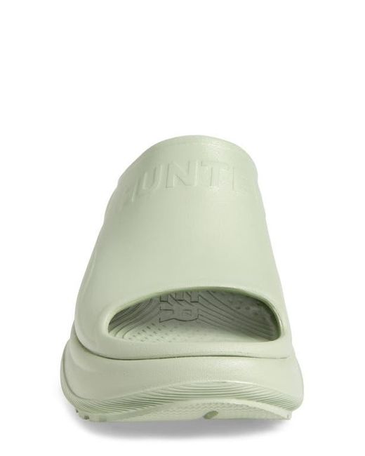 Hunter Green Haddie Platform Slide Sandal