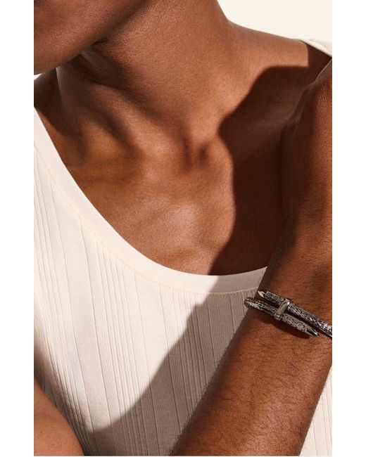 John Hardy Black Spear Pavé Flex Cuff for men
