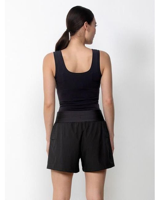 Single Stitch Black Lightweight Cargo Short