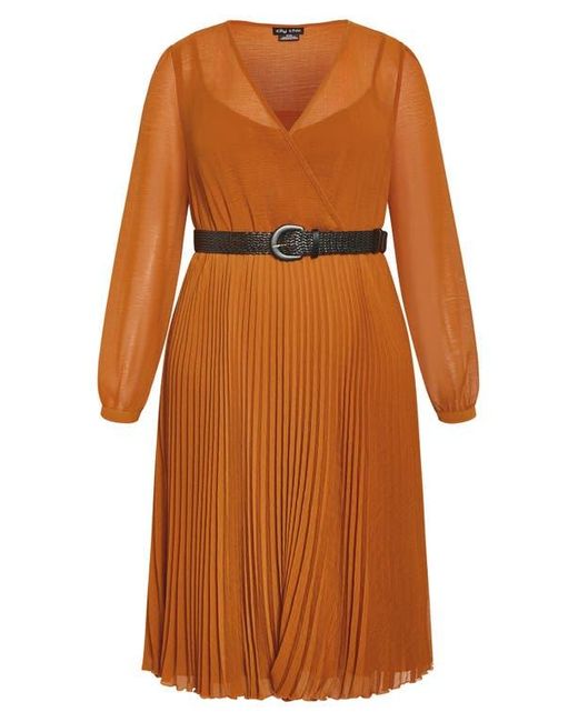 city chic orange dress City Chic Plus Size Overlay Dress - Fire Cracker