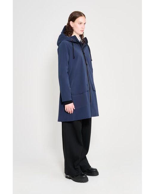 Stutterheim Blue Mosebacke Patch Matte Raincoat