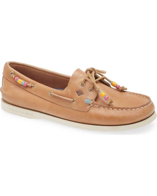 Sperry Top-Sider Women's Natural Authentic Original 2-Eye Beaded