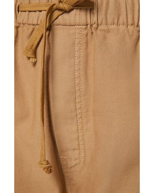 Mother Natural The Drawn Half Pipe Cotton Drawstring Pants