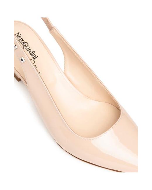 Nero Giardini Pink Pointed Toe Slingback Pump