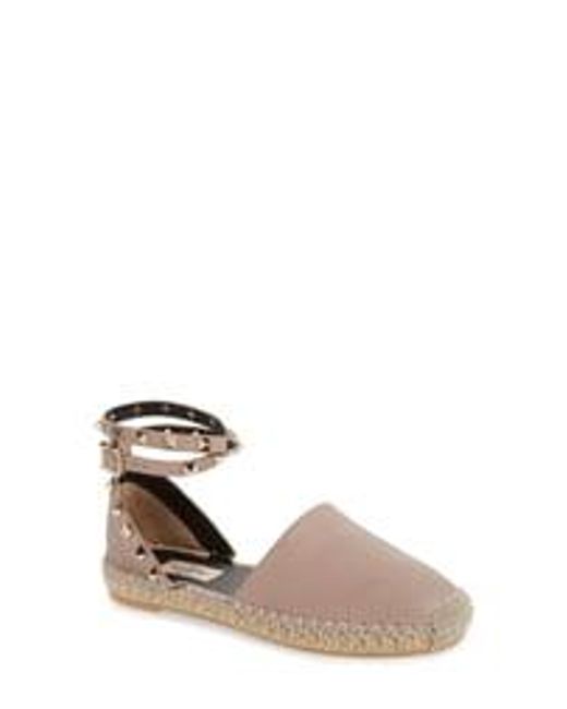 rockstud espadrille flat