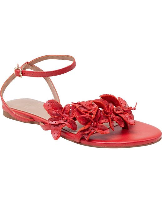 Linea Paolo Red Lucia Ankle Strap Sandal