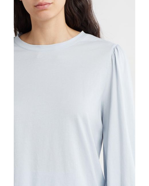 Lunya White Long Sleeve Organic Pima Cotton T-shirt