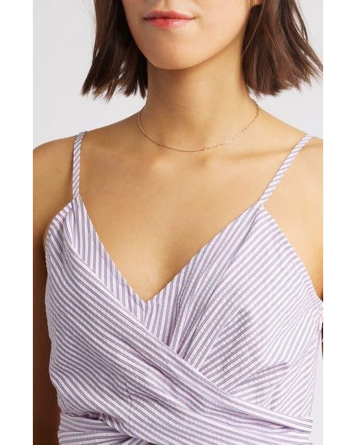 FRNCH Purple Nozha Sleeveless Midi Dress
