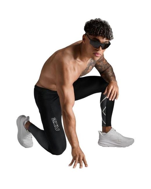 2xu Black Light Speed React Comp Tights for men