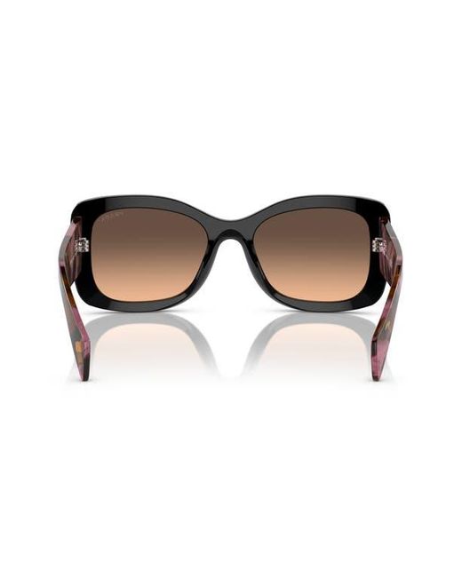 Prada Brown 56Mm Gradient Cat Eye Sunglasses