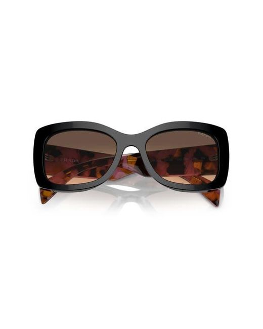 Prada Brown 56Mm Gradient Cat Eye Sunglasses