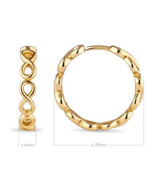 DEVATA Metallic Infinity Hoop Earrings