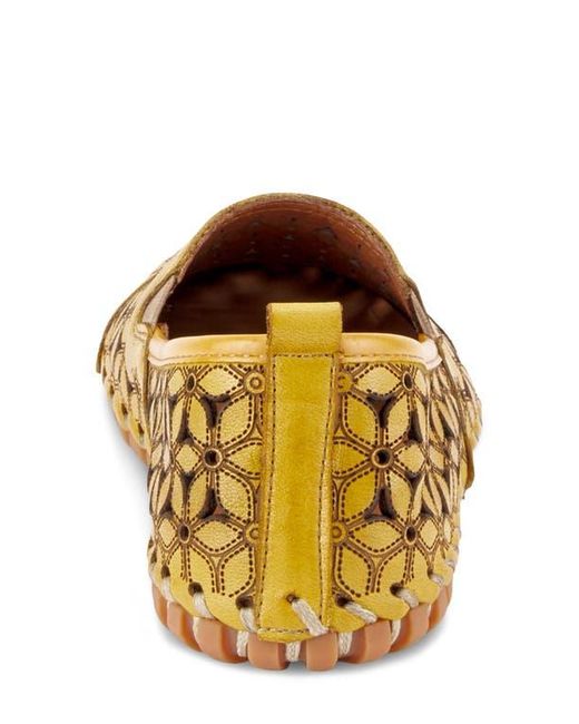 Spring Step Metallic Flowerflow Slide Sandal