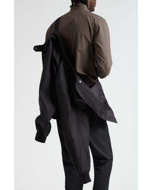 JKEEFER Black Breakdown Wool & Silk Bomber Jacket for men