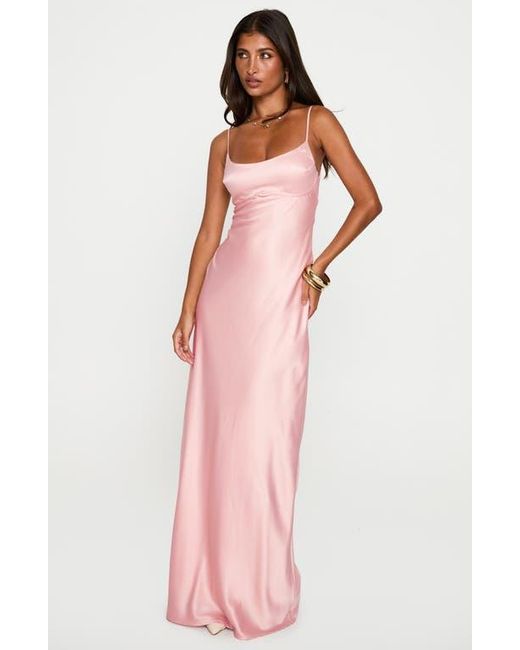 Princess Polly Pink Ravia Satin Maxi Slipdress