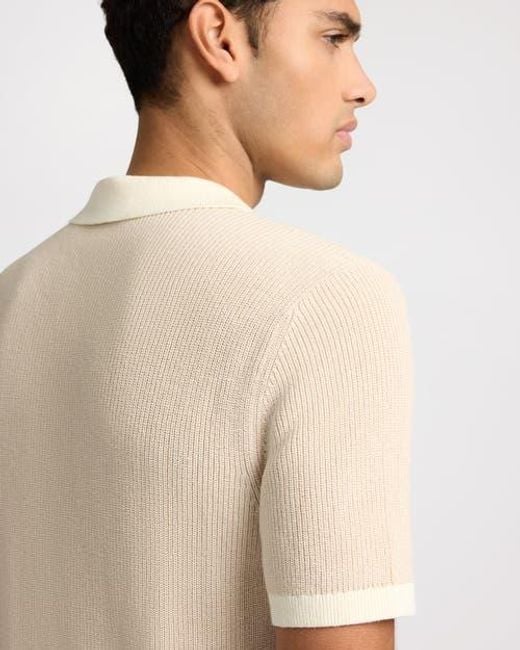 Onia Natural Cotton Linen Button Up Sweater for men