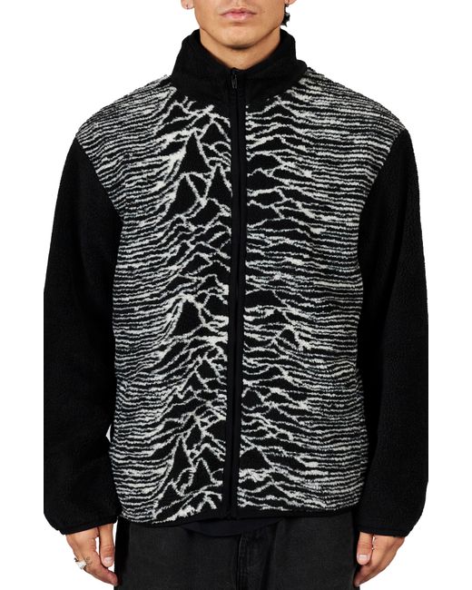 Pleasures Black X Joy Division Disorder Fleece Jacket for men