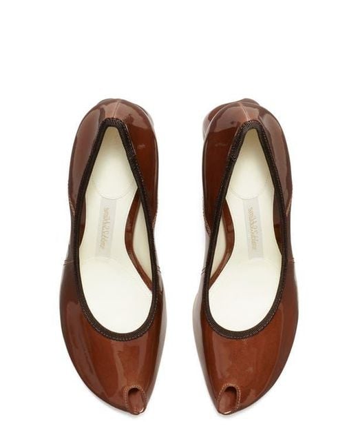 Tory Burch Brown Peep Toe Pump