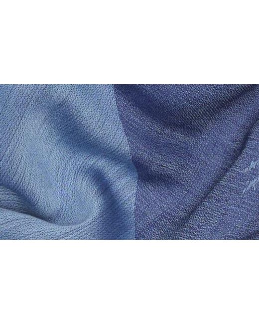 Rag & Bone Blue Geo Dagger Wool Blend Square Scarf