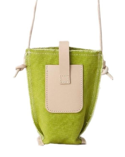 Graf & Lantz Green Hana Canvas Phone Crossbody