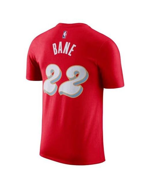 Nike Red Desmond Bane Memphis Grizzlies 2024/25 City Edition Name & Number T-Shirt for men