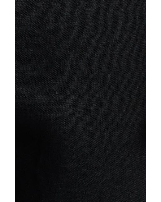 Alex Crane Black Bo Linen Drawstring Pants for men