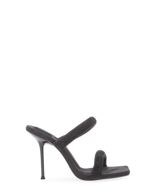 Alexander Wang Blue Julie Tubular Crystal Embellished Slide Sandal