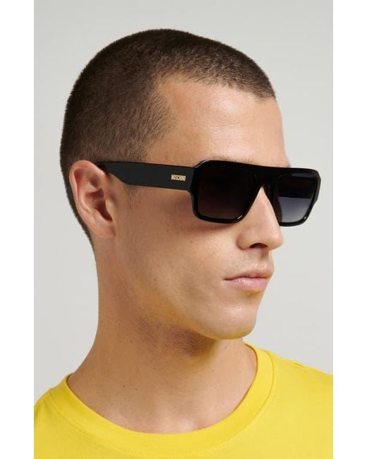 Moschino Black 54Mm Gradient Flat Top Sunglasses for men