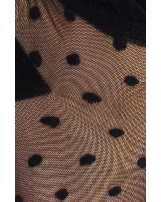 Stems Black Pippa Ruffle Dot Quarter Socks