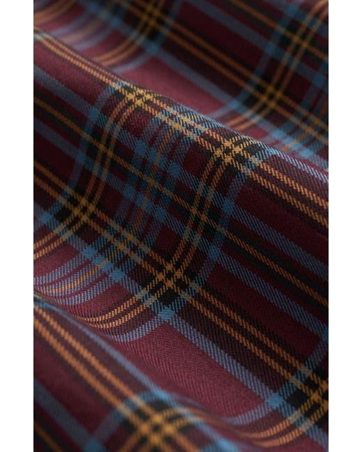 Brooks Brothers Purple Regular Fit Plaid Non-Iron Stretch Button-Down Shirt for men