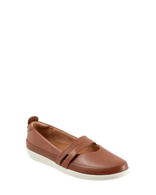 Softwalk® Brown Devon Mary Jane Flat