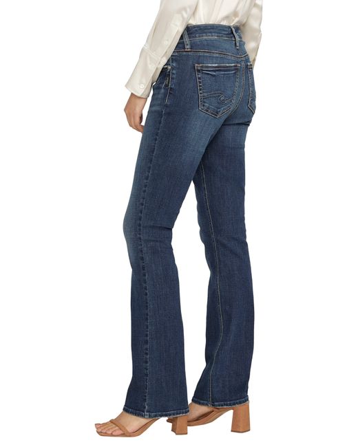 Silver Jeans Co. Blue Elyse Mid Rise Slim Bootcut Jeans