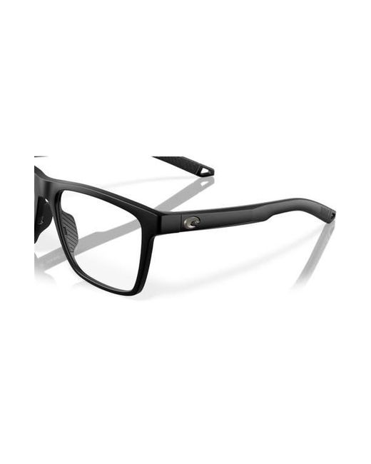 Costa Black 56Mm Rectangle Optical Glasses for men