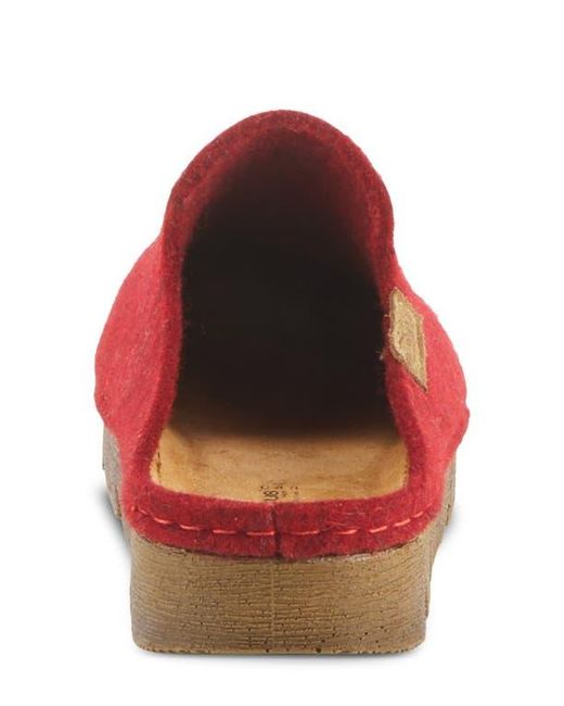 Flexus by Spring Step Red Cloggish Mule