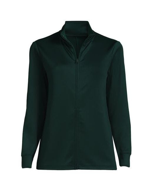 Lands' End Green Active Performance Full Zip Jacket