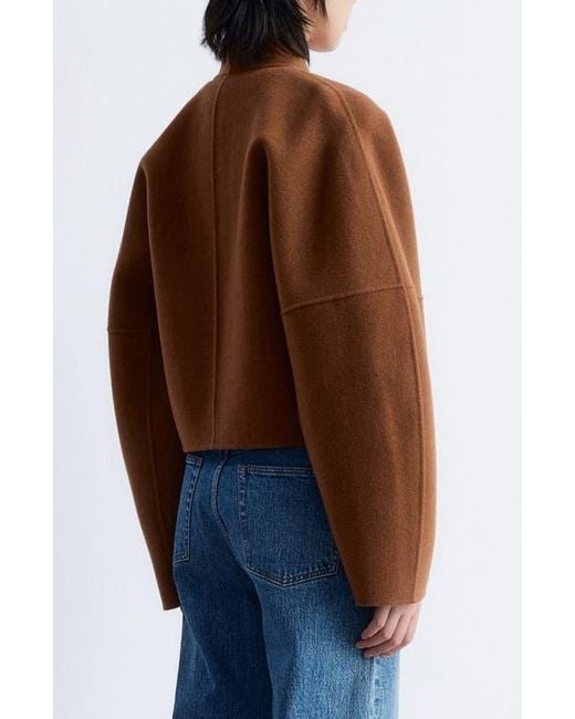 & Other Stories Brown Double Wool Blend Jacket