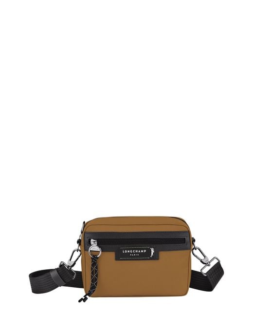 Longchamp Green District Camera Recycled Crossbody Bag in Brown for Men
